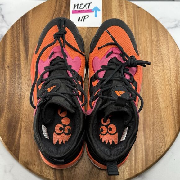 Men’s 11-Adidas BYW Select Black Impact Orange Team Real Magenta Basketball Shoe - Picture 7 of 9